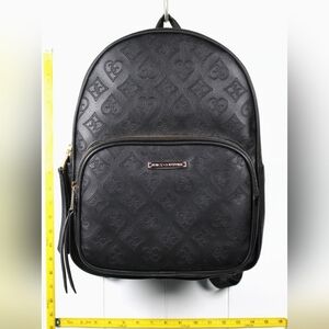Black Embossed Backpack